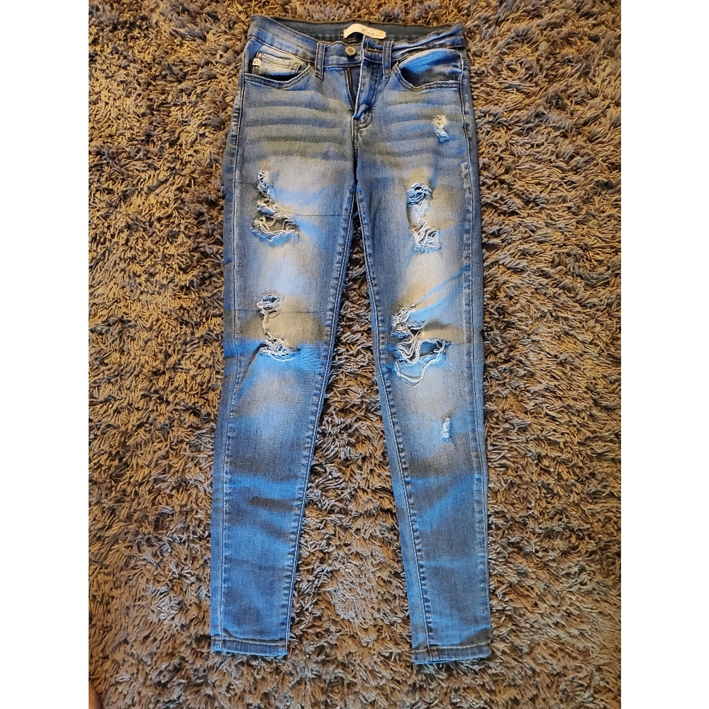 Kancan distressed skinny jeans